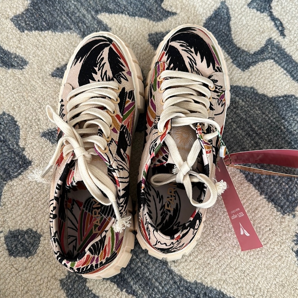 Farm Rio | Platform Sneaker, Palm Tree, Tropical Print